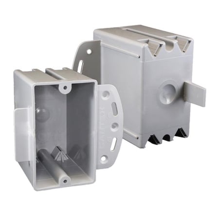 Cantex Cantex EZ Box New Work 20 cu in Rectangle PVC 1 gang Outlet Box Gray EZ20SB